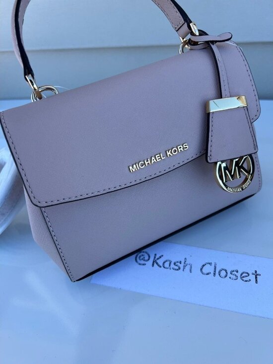 Michael Kors crossbody bag ava XS saffiano leather purse soft pink - Picture 1 of 9